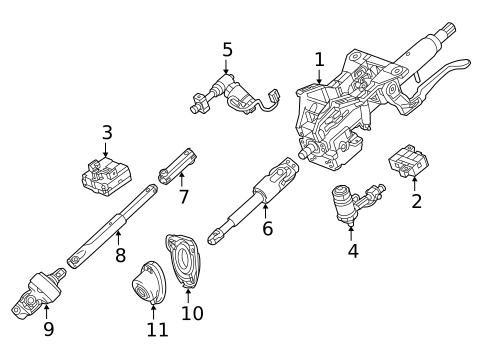 Steering Column Assembly for 2015 Cadillac ATS #2