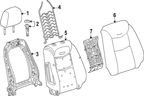 Passenger Seat Components for 2024 Chevrolet Silverado EV #1