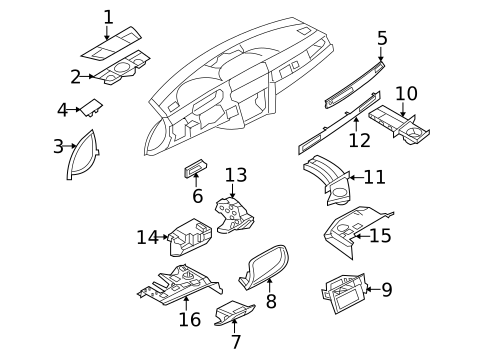 Instrument Panel Components for 2007 BMW 328i #1