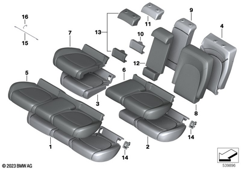 Rear Seat for 2024 Mini Countryman SE ALL4 #0