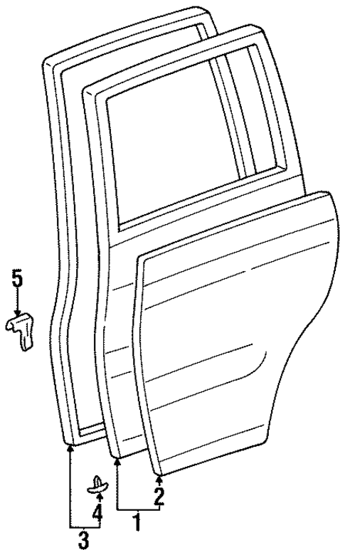 Door & Components for 1995 Toyota Land Cruiser #0