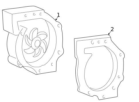 Water Pump for 2001 Volvo C70 #1