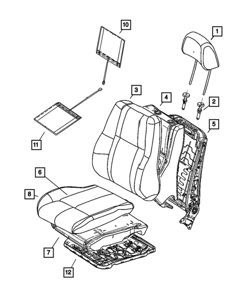 Front Seats - First Row for 2010 Jeep Grand Cherokee #2