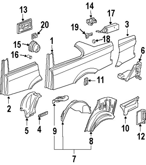 Quarter Panel & Components for 1998 BMW M3 #1