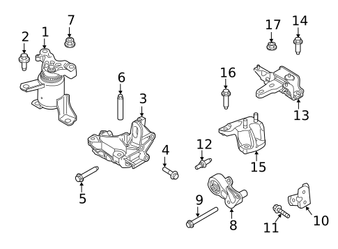 Engine & Trans Mounting for 2012 Ford Fiesta #0