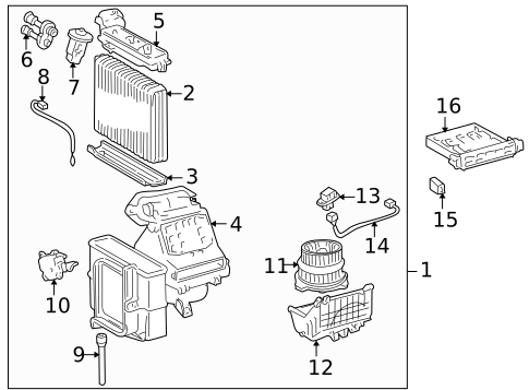Condenser, Compressor & Lines for 2004 Scion xB #1