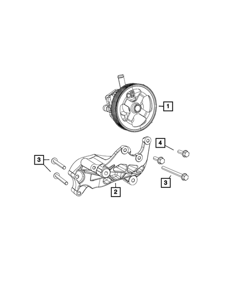 Power Steering Pump and Reservoir for 2016 Jeep Patriot #0