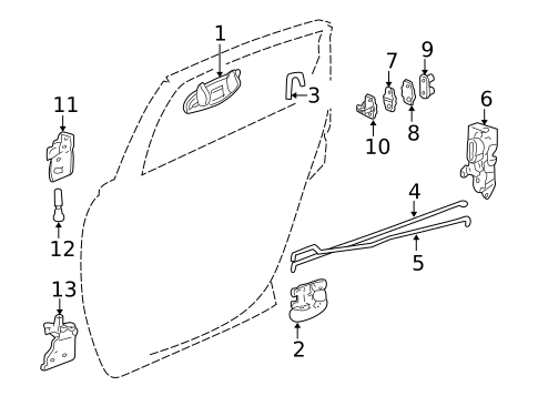 Lock & Hardware for 2003 Chevrolet Impala #1