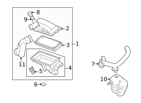 Air Intake for 2010 Mercury Mariner #0