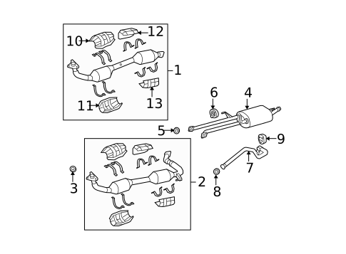 Exhaust Components for 2009 Toyota Tundra #0