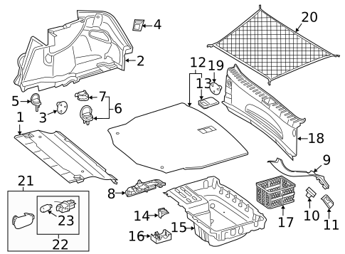 Interior Trim - Rear Body for 2021 Mercedes-Benz C63 AMG #1
