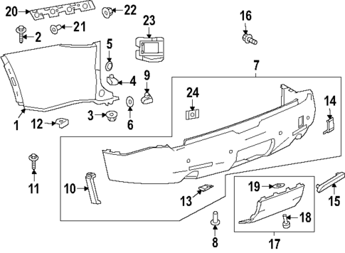 Bumper & Components - Rear for 2023 Chevrolet Traverse #1