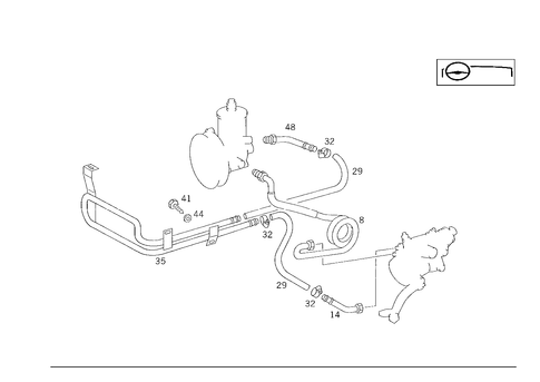Steering Gear, Range of Lines for 1988 Mercedes-Benz 300TE #0