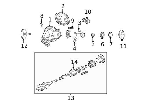 Carrier & Front Axles for 2003 Ford F-150 #0