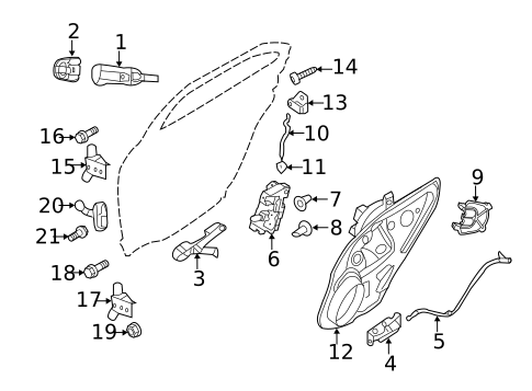 Lock & Hardware for 2007 Lincoln MKZ #1