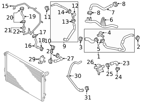 Hoses & Lines for 2017 Audi A3 Quattro #2