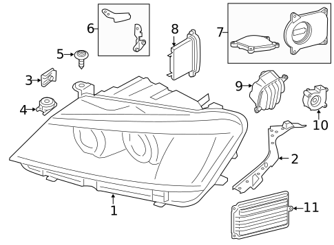 Headlamp Components for 2016 BMW X3 #2