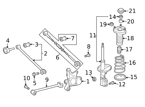 Rear Suspension for 2009 Toyota Highlander #1