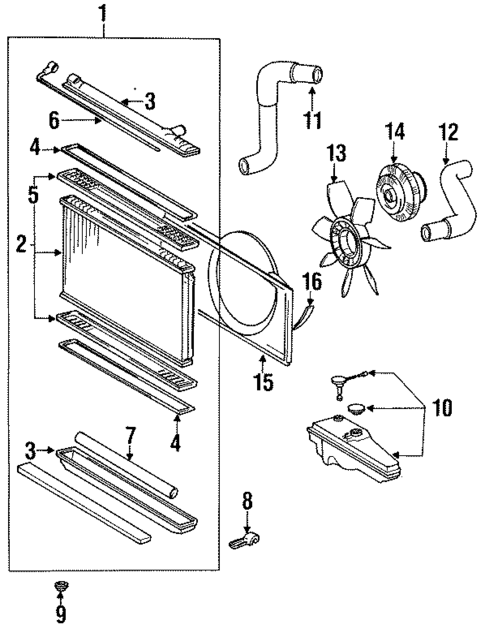 Radiator & Components for 1991 Lexus LS400 #0