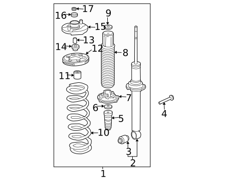 Struts & Components for 2005 Honda Accord #1