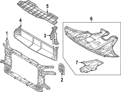 Radiator Support for 2022 Hyundai Tucson #1