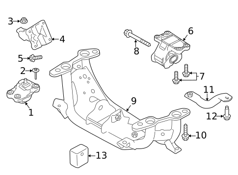 Engine & Trans Mounting for 2019 Land Rover Range Rover Sport #0
