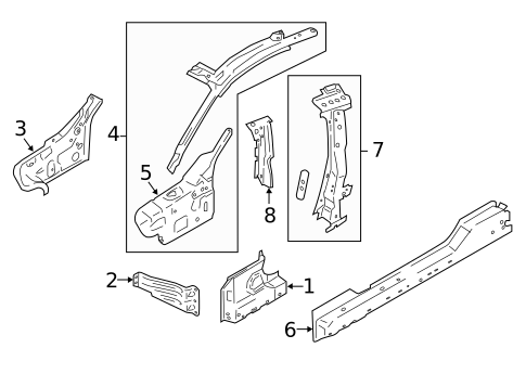 Hinge Pillar for 2023 Ford Mustang #1