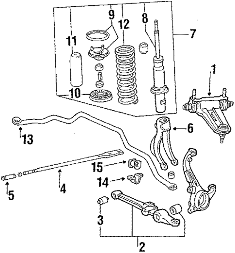 Suspension Components for 1990 Acura Legend #0