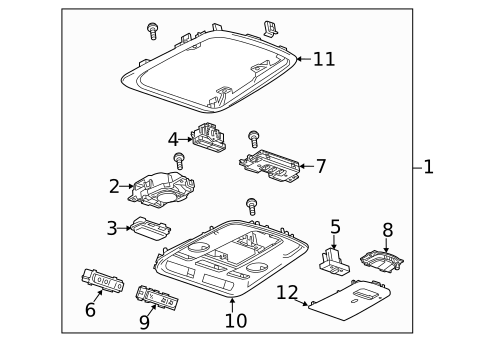 Overhead Console for 2019 Cadillac CTS #3