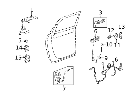 Lock & Hardware for 2011 Chevrolet Traverse #1