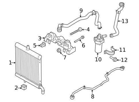 Radiator & Components for 2019 Land Rover Range Rover #1