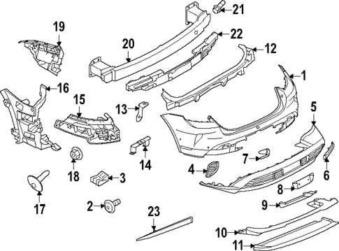 Bumper & Components - Rear for 2025 Porsche Taycan #0
