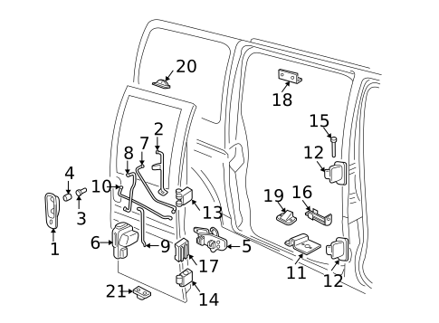 Side Door for 2002 GMC Savana 3500 #0