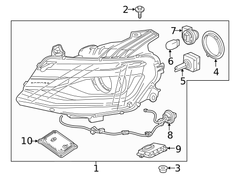 Headlamp Components for 2019 Chevrolet Silverado 1500 #23