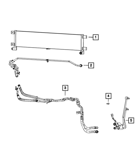 Transmission Oil Cooler and Lines for 2022 Ram 3500 #1