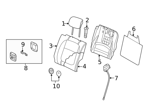 Rear Seat Components for 2019 Volkswagen Beetle #1
