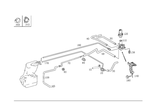 Heating Water Lines for 2000 Mercedes-Benz S430 #0