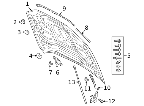 Hood & Components for 2023 Audi e-tron Quattro #0