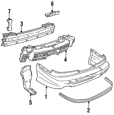 Bumper & Components - Rear for 1991 Chevrolet Lumina #0