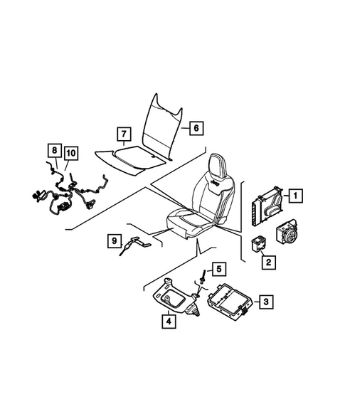 Front Seats - Adjusters, Recliners, Shields and Risers for 2023 Jeep Renegade #15
