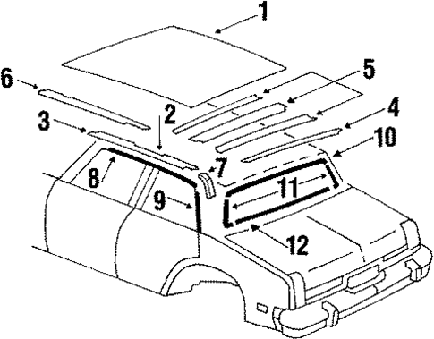 Roof for 1984 Oldsmobile Omega #0