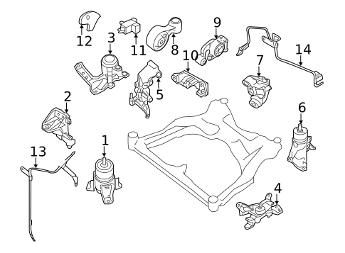 Engine & Trans Mounting for 2019 Nissan Maxima #1