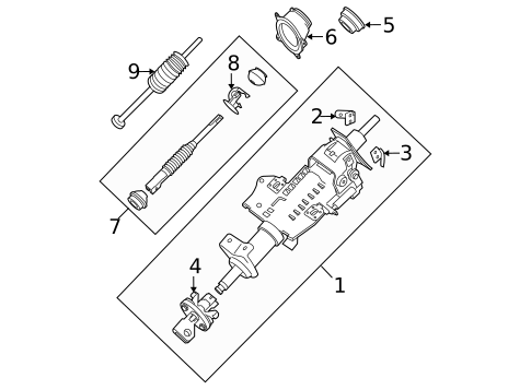 Steering Column Assembly for 2011 Nissan Frontier #0