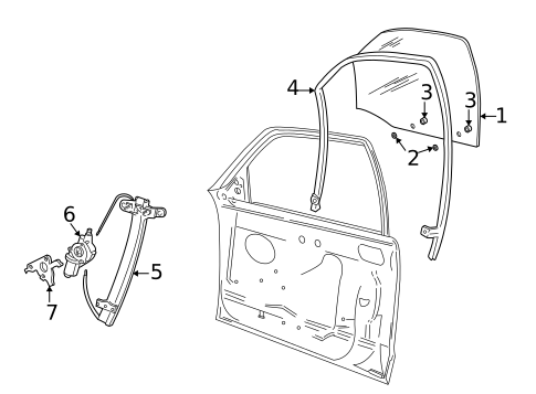 Front Door for 2003 Ford Crown Victoria #0