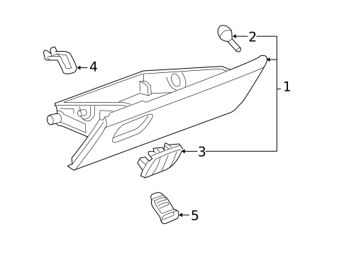 Glove Box for 2009 Chevrolet Equinox #0