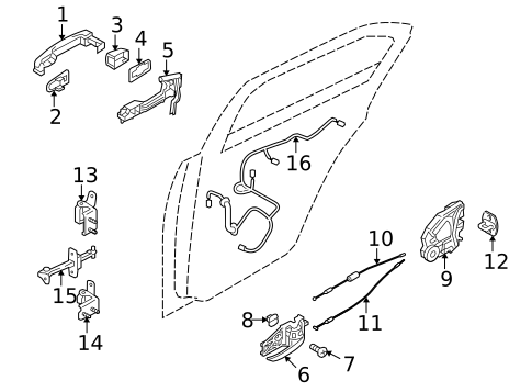 Rear Door for 2011 Suzuki Kizashi #1