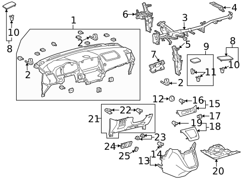 Instrument Panel for 2007 Lexus RX350 #0