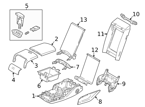 Rear Seat Components for 2021 BMW 740i xDrive #1
