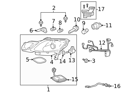 Headlamp Components for 2007 Lexus GS350 #0