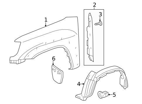 Fender & Components for 2006 Toyota Tacoma #0